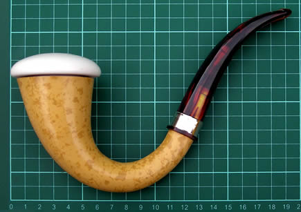 CALABASH PIPES with removable block meerschaum bowls