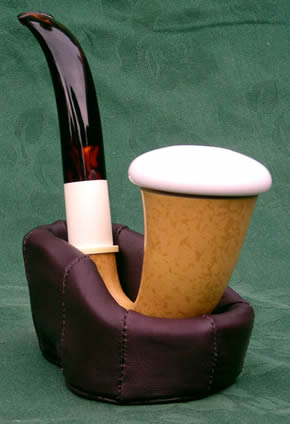 CALABASH PIPES with removable block meerschaum bowls