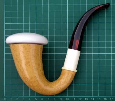 CALABASH PIPES with removable block meerschaum bowls