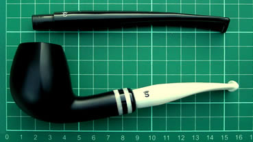 Stanwell Black & White black Satin