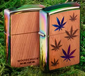 Zippo lighter,Woodchuck Leaves, Spectrum, Reverse Mahogany 