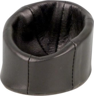 Soft Black Leather Beanbag Pipe rest