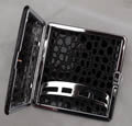 Black 'Croco' Leatherette  Case for 10 cigarettes