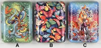 Cigarette Case (10), asstd Mermaid/Butterfly designs