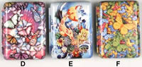 Cigarette Case (10), asstd Mermaid/Butterfly designs