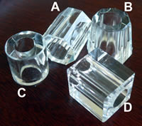 Assorted glass cigarette extinguishers 