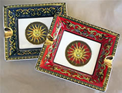 Porcelain Ashtray - Sun design