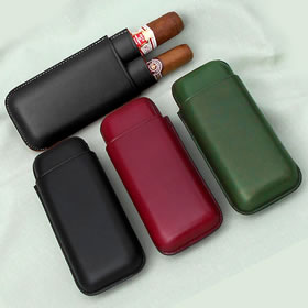 Firm leather Telescopic Cigar Cases From Spain