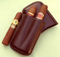 Firm leather Telescopic Cigar Cases From Spain