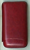 Firm Leather Cigar case for 3 robustos