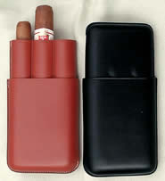 Firm leather Telescopic Cigar Cases From Spain