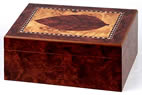 Humidor with Cigar Leaf decoration
