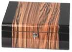 High polish Zebra and Black piano finish Humidor