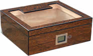 PASSATORE humidor set ironwood design/glass top f.ca.50 cig