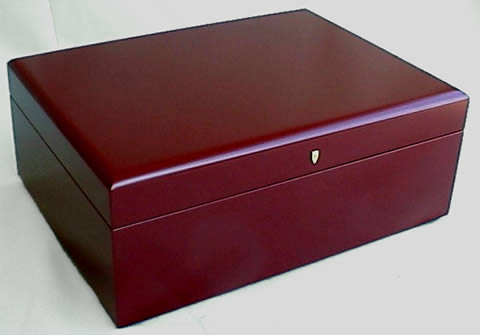 Savinelli Matt Burgundy Cigar Humidor