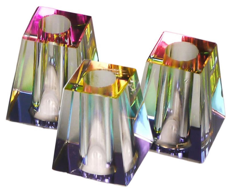 Glass "pyramide" iridescent Cigarette Extinguisher