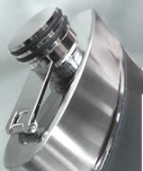 Leather-covered Satin Stainless Steel Hipflask