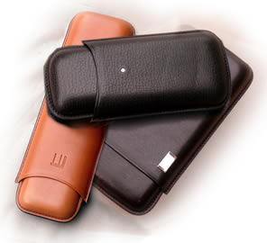 Alfred Dunhill White Spot Leather Cigar Cases