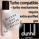 Highly refined, pure butane for use in Dunhill and other quality lighters