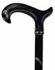 Ladies black Swarovski crystal derby walking stick